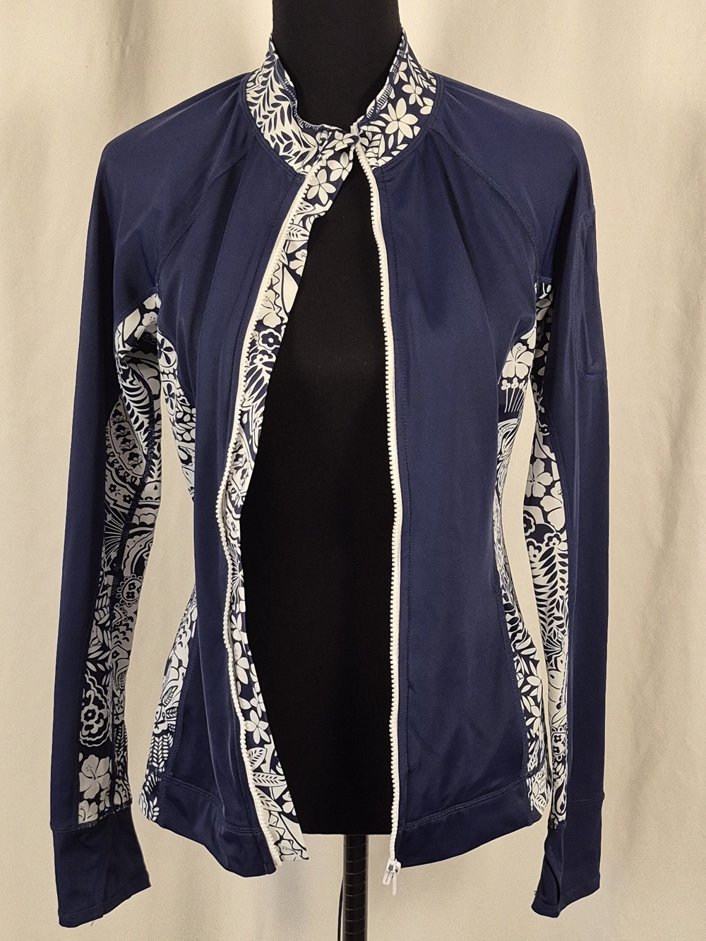 Tommy Bahama Island Cays Patchwork Full-Zip Long-Sleeve Rash Guard Jacket - Sz M - Picture 5 of 12